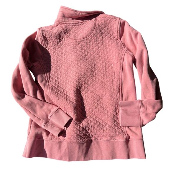 L.L. Bean Quarter Zip Pull Over in Rose Wash Size Medium - Picture 3 of 6
